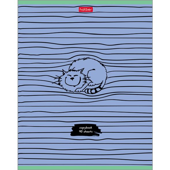 Тетрадь 40л А5ф клетка на скобе тиснение серия -COOL Animals- , 